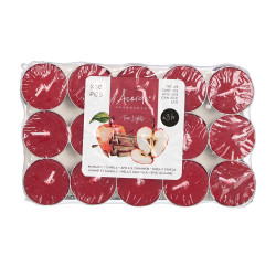 SET 30 BOUGIES CHAUFFE-PLAT POMME CANNELLE 3H