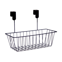 SUPPORTO NERO METALLO DA APPENDERE C CESTA