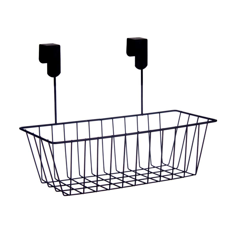 SUPPORTO NERO METALLO DA APPENDERE C CESTA