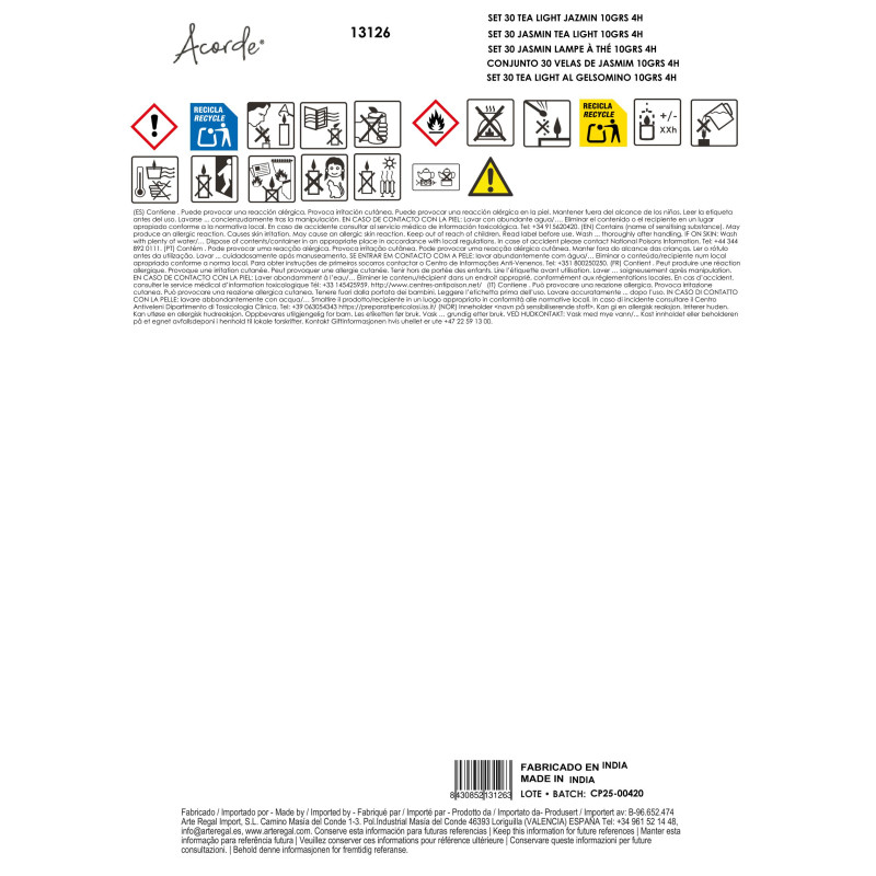 SET 30 LUMINI TE GELSOMINO 3H