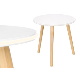 TABLE D'APPOINT BLANCHE 40CM