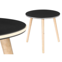 MESA DE APOIO LED PRETA DE 40 CM