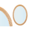 RATTAN EDGE OVAL MIRROR  BIG