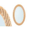 RATTAN EDGE OVAL MIRROR SMALL