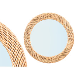 ESPEJO BORDE RATTAN REDONDO PEQUEÑO