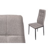 CHAISE CANVA À DOSSIER HAUT GRIS