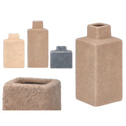 SET 3 VASES SQUARES ASSORTED 3 COLORS