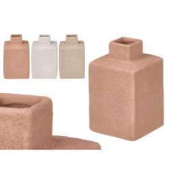 VASE TERRE RECTANGULAIRE ASSORTI 3 COULEURS