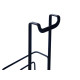 BLACK METAL HANGER W/HOLDER FOR FRYING PAN COVERS
