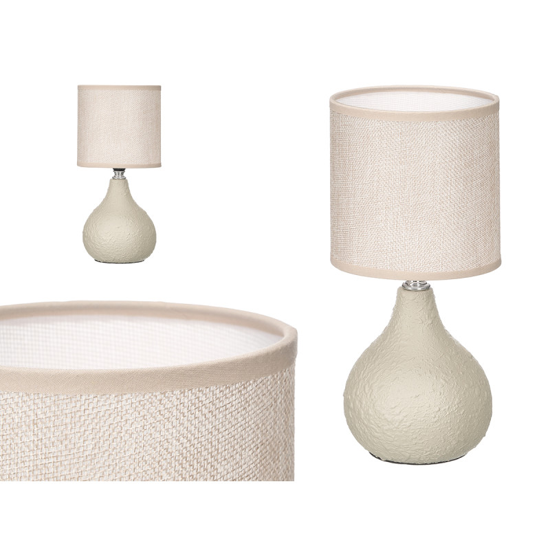 LAMPARA SOBREMESA ABOMBADO BEIGE