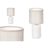 CYLINDRICAL RELIEF TABLE LAMP WHITE