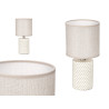 LAMPE TABLE A RELIEF CYLINDRIQUE BEIGE
