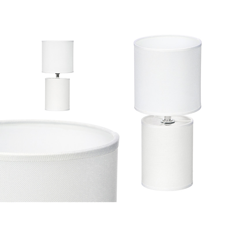 CANDEEIRO MESA TECIDO BRANCO