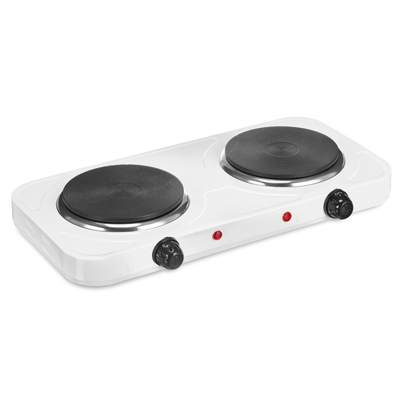 FORNELLO ELETTRICO DOPPIO BIANCO 2000W