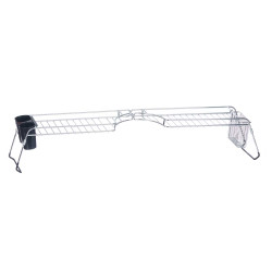 DOUBLE METAL SINK HOLDER WITH CUTLERY CONTAINER