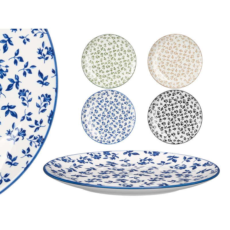 4 DESSERT PLATES ASRT 4 COLORS