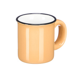 TAZA CAFE 90 ML ASA BORDE NEGRO SURT 4 COL CLAROS