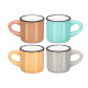 CHAVENA CAFE 50 ML ASA REBORDO PRETO SORT 4 COR CL CHAVENA CAFE 50 ML ASA REBORDO PRETO SORT 4 COR CL
