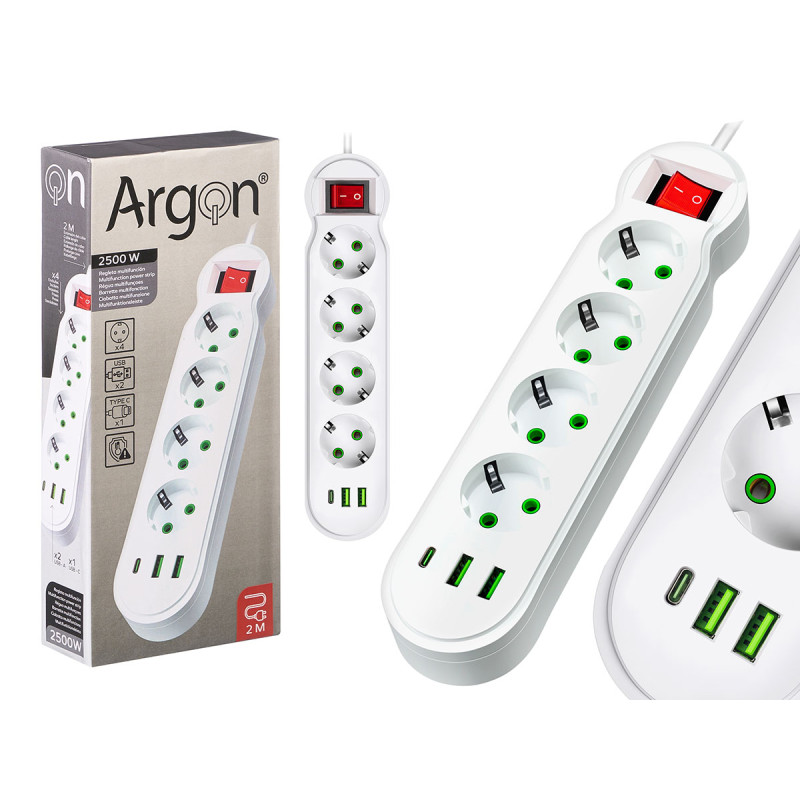 REGUA MULTIFUNCOES 4 3 TOMADA INTERRUPTOR 2500W BR