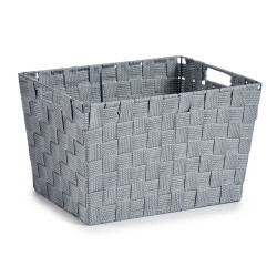CONIC FABRIC BOX RECT WITH HANDLES BIG GREY