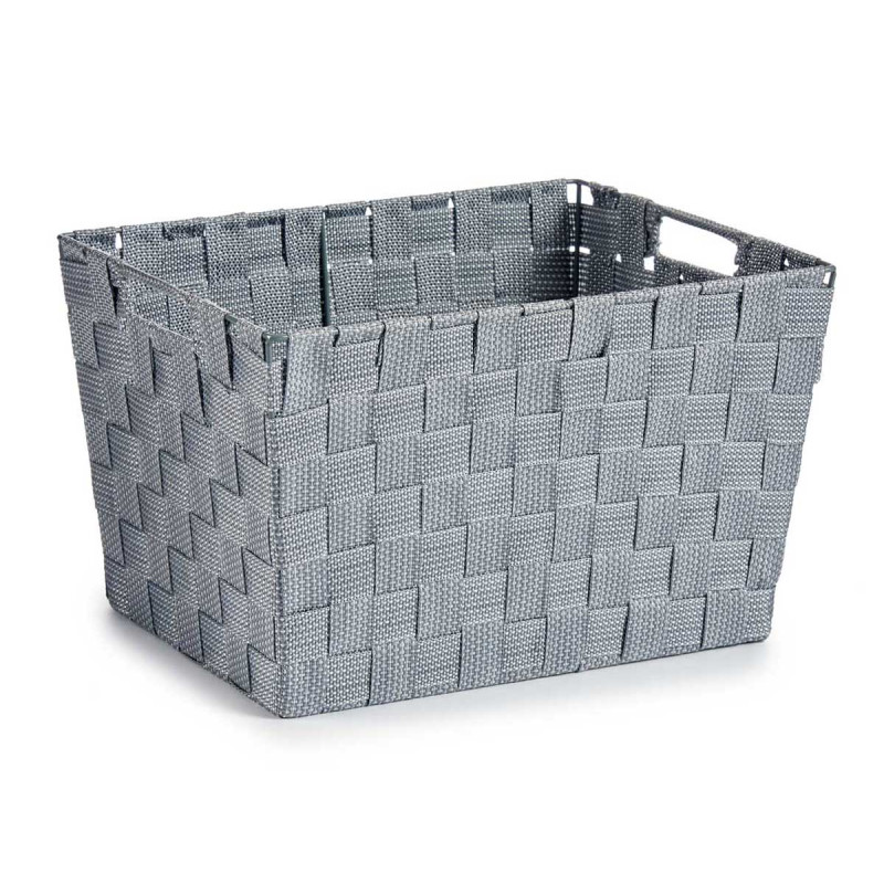 CONIC FABRIC BOX RECT WITH HANDLES BIG GREY