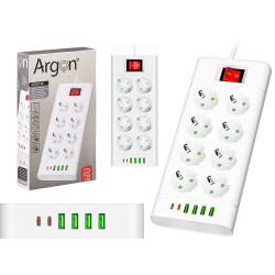 REGLETA MULTIFUNC 8 6 ENCHUFE INTERRUPTOR 2500W BL