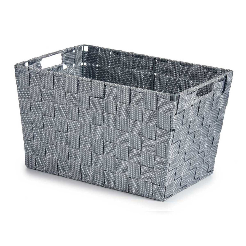 CONIC FABRIC BOX RECT WITH HANDLES BIG GREY