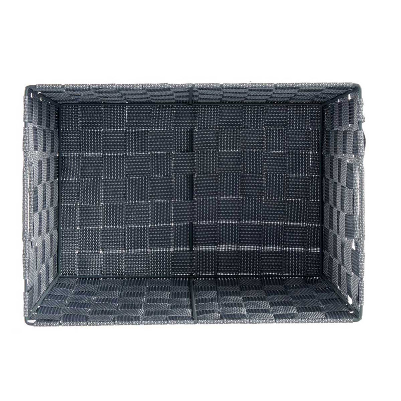 CONIC FABRIC BOX RECT WITH HANDLES BIG GREY