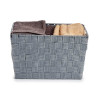 CONIC FABRIC BOX RECT WITH HANDLES BIG GREY