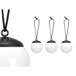 SET 3 BOLAS SOLARES PENDENTES LUZ FRIA