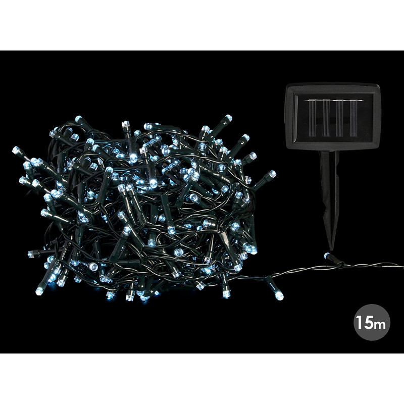 15 M SOLAR LED STRIP 240 MULTICOLOR WHITE LED