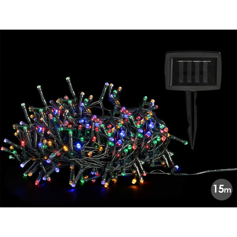 TIRA SOLAR 15M 240 LED LUZ MULTICOLOR