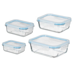 SET 4 BOÎTES BOROSILICATE RECTANGULAIRES