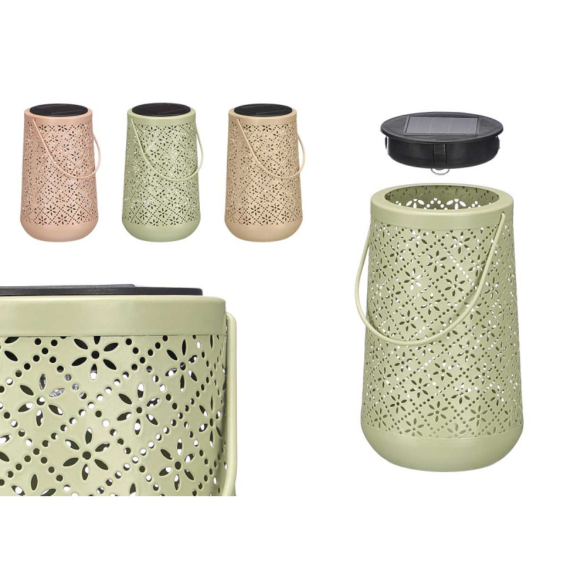 CONICAL SOLAR LANTERN WITH DIAMOND PATTERN ASSORTE