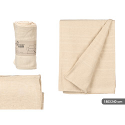 MULTIUSAGES EVER RAYURES BEIGE 180X240CM