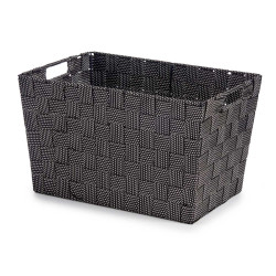 FABRIC CONIC BOX RECT WITH HANDLES BIG BLACK