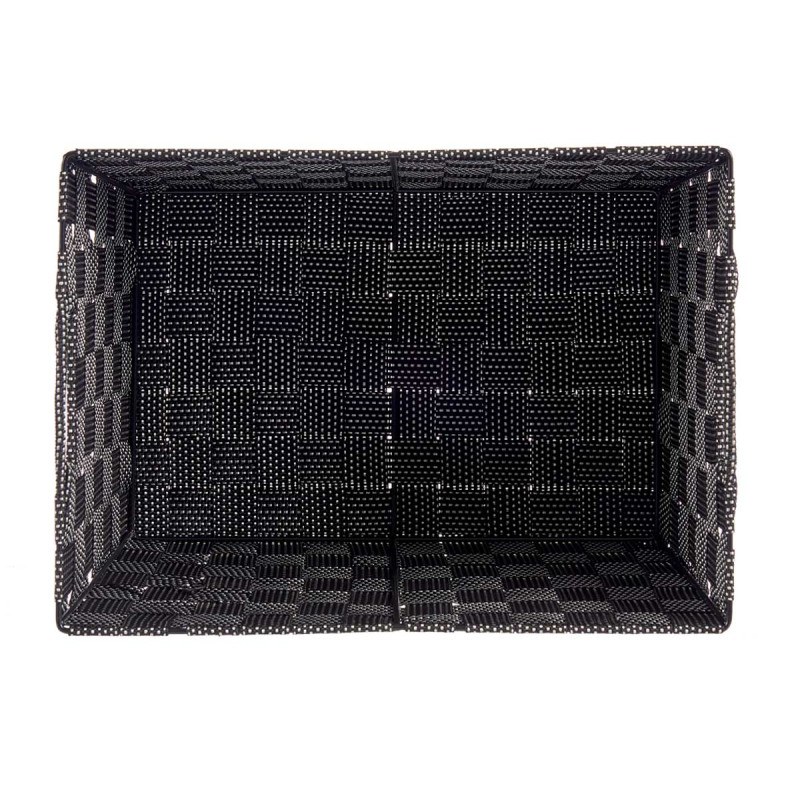 FABRIC CONIC BOX RECT WITH HANDLES BIG BLACK