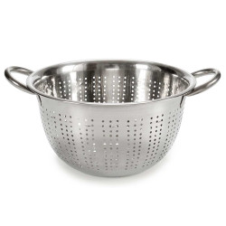 24CM DIAM STAINLESS COLANDER W HANDLES