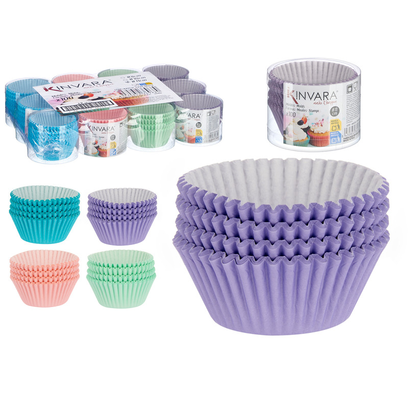 CONJ 100 MOLDES PAPEL 11CM SORT 4