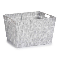 FABRIC CONIC BOX RECT WITH HANDLES BIG WHITE