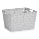 FABRIC CONIC BOX RECT WITH HANDLES BIG WHITE