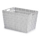 FABRIC CONIC BOX RECT WITH HANDLES BIG WHITE