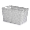FABRIC CONIC BOX RECT WITH HANDLES BIG WHITE