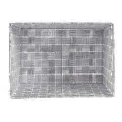FABRIC CONIC BOX RECT WITH HANDLES BIG WHITE
