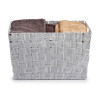 FABRIC CONIC BOX RECT WITH HANDLES BIG WHITE