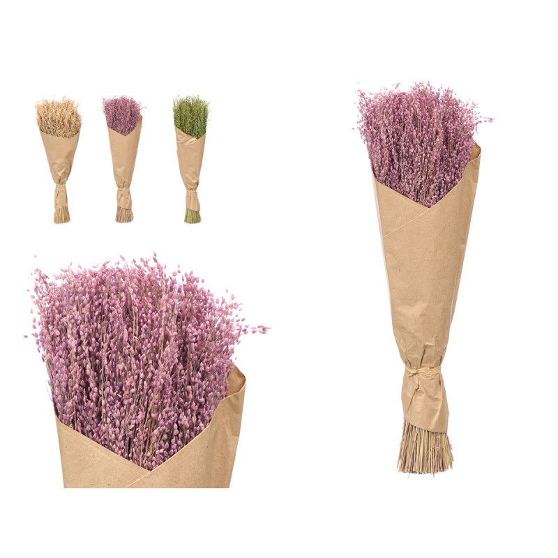 BOUQUET ÉPI BLÉ NATUREL ASSORTI 3 COUL