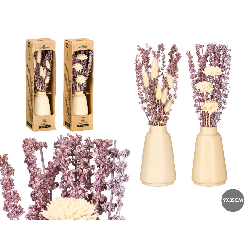 VASE HAUT LAVANDE ASSORTI 2 MODÈLES