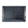 FABRIC CONIC BOX RECT WITH HANDLES MED GREY