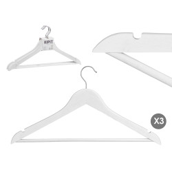 SET 3 WHITE HANGERS