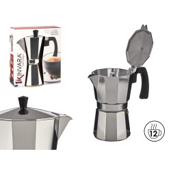 12 CUPS ALUMINIUM COFFEE MAKER WITH HANDLE 